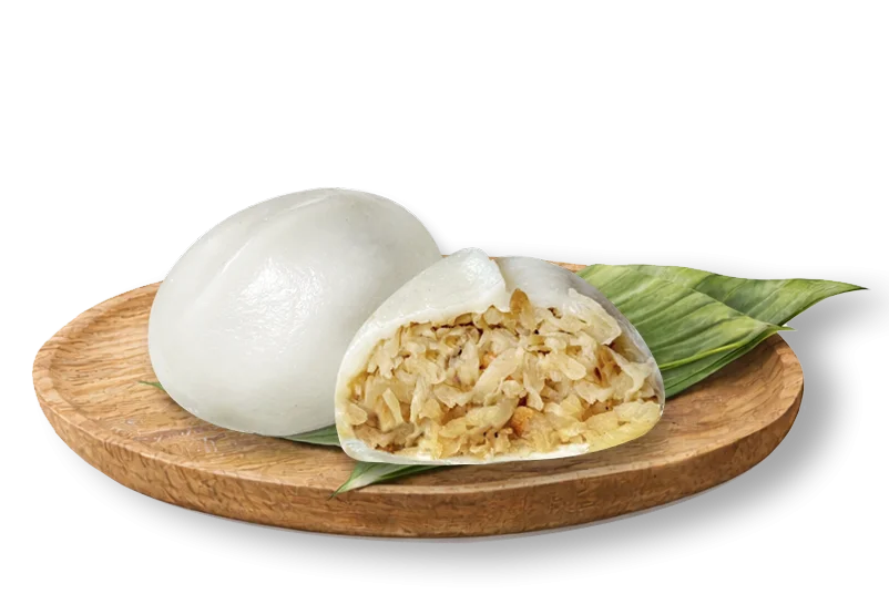 竹盤上的客家菜包